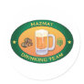 Hazmat Drinking Team Round Sticker
