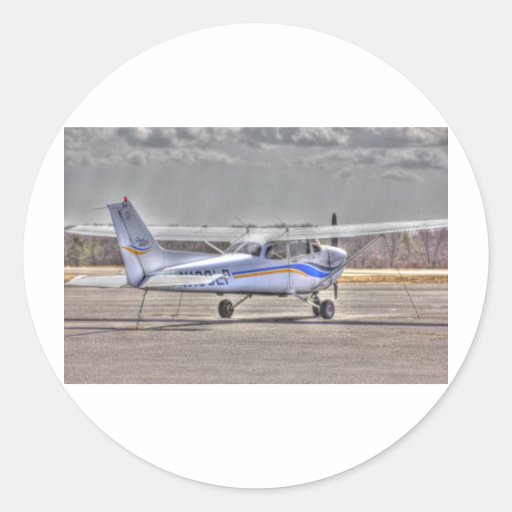 HDR Aeroplane Pointing Right Tail Back Diagonal Sticker