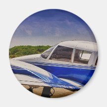 HDR Blue Bright Plane Searching for the Clouds Magnets