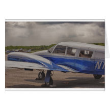 HDR Blue Plane Focal Point 2 in a Distance Greeting Card