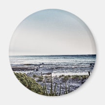 HDR Boat boats Bleach Effect Silver Sky Refrigerator Magnets
