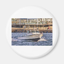 HDR Boat Boats Boardwalk Fishing Magnets