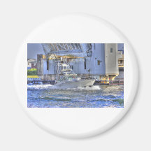 HDR Boat Boats Under Drawbridge Magnets