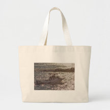 HDR Fishing Boat Sunrise Bright Sun Photo Bag