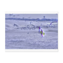 HDR Guy Body Board Purple Funky Post Card