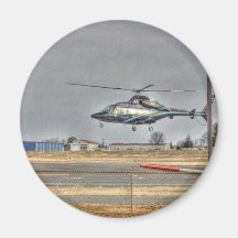 HDR Helicopter Landing Near Red Plane Magnets