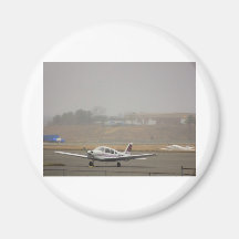 HDR Plane Foggy Background Refrigerator Magnet