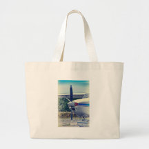 HDR Plane Propeller Closeup Tote Bags