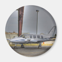HDR Plane Under Canopy Fridge Magnets