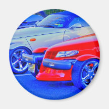 HDR Plymouth Prowlers 3 Cars to Go Fridge Magnets