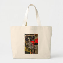 HDR Red Big Engine Hot Rod Car Canvas Bag
