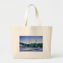HDR Sail Boat Boats Bay Harbour Scenic Seaview Sea Canvas Bags