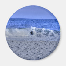 HDR Sitting Down Surfer Body Board Refrigerator Magnets