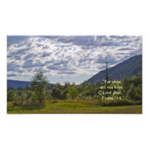 HDR Summer Scene with Clouds w/Scripture Verse Photographic Print