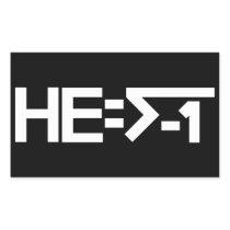 HE=√-1  (HE is Imaginary) [HE = Square Root of -1] Rectangle Stickers