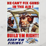 He Can't Fix Guns In The Air Flyer