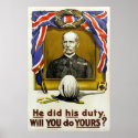 He Did His Duty posters