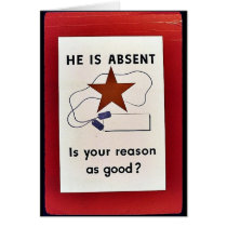 He Is Absent, Is Your Reason As Good? Card
