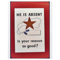 He Is Absent, Is Your Reason As Good? Full Color Flyer