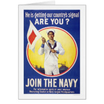 He is getting our country's signal - are you? greeting cards