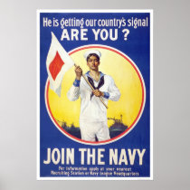 He is getting our country's signal - are you? posters