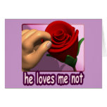 He Loves Me Not Greeting Card