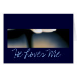 He Loves Me notecard or expression of love daisy
