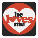 He Loves me stickers