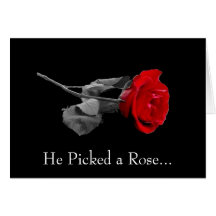 He Picked a Rose... Greeting Cards