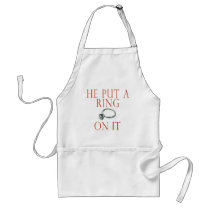 He Put a Ring On It Bride Aprons