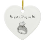 He Put a Ring on It/save the date Christmas Tree Ornament