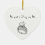 He Put a Ring on It/save the date Christmas Tree Ornament