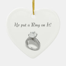 He Put a Ring on It/save the date Christmas Tree Ornament