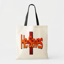 He Saves Budget Tote Canvas Bags