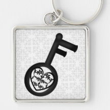 He Who Holds Key Opens Heart Key Design Keychain