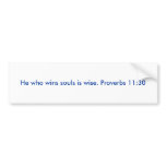 He who wins souls is wise. Proverbs 11:30 bumper stickers