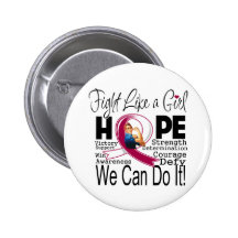 Head and Neck Cancer Fight We Can Do It Pinback Buttons