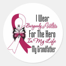 Head and Neck Cancer Hero My Grandfather Round Sticker