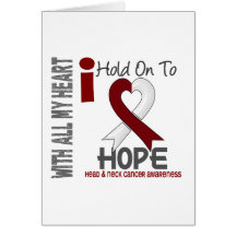 Head and Neck Cancer I Hold On To Hope Cards