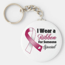 Head and Neck Cancer Ribbon Someone Special Keychains