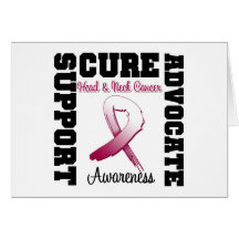 Head and Neck Cancer Support Advocate Cure Greeting Card