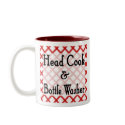 Head Cook and Bottle Washer Funny Saying Mug