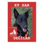 head-DELILAH, KlassKids Search Team K9 business cards