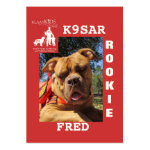 head-Fred, KlassKids Search Team K9 Business Card Template