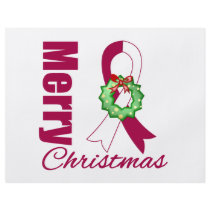 Head Neck Cancer Awareness Merry Christmas Ribbon Personalized Flyer