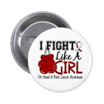 Head Neck Cancer I Fight Like A Girl 15.5 Pinback Buttons