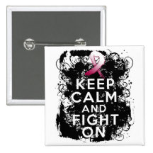 Head Neck Cancer Keep Calm and Fight On Buttons