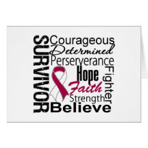 Head Neck Cancer Survivor Collage Greeting Cards