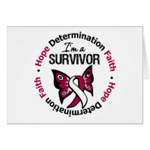 Head Neck Cancer Survivor Hope Determination Faith Card