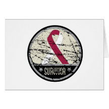 Head Neck Cancer Survivor Mens Vintage Greeting Card